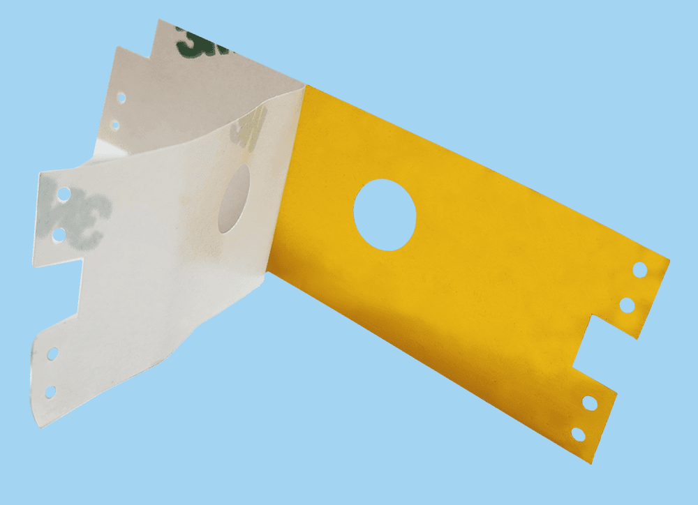 Kapton With 3M Liner Peeled Lt Blue